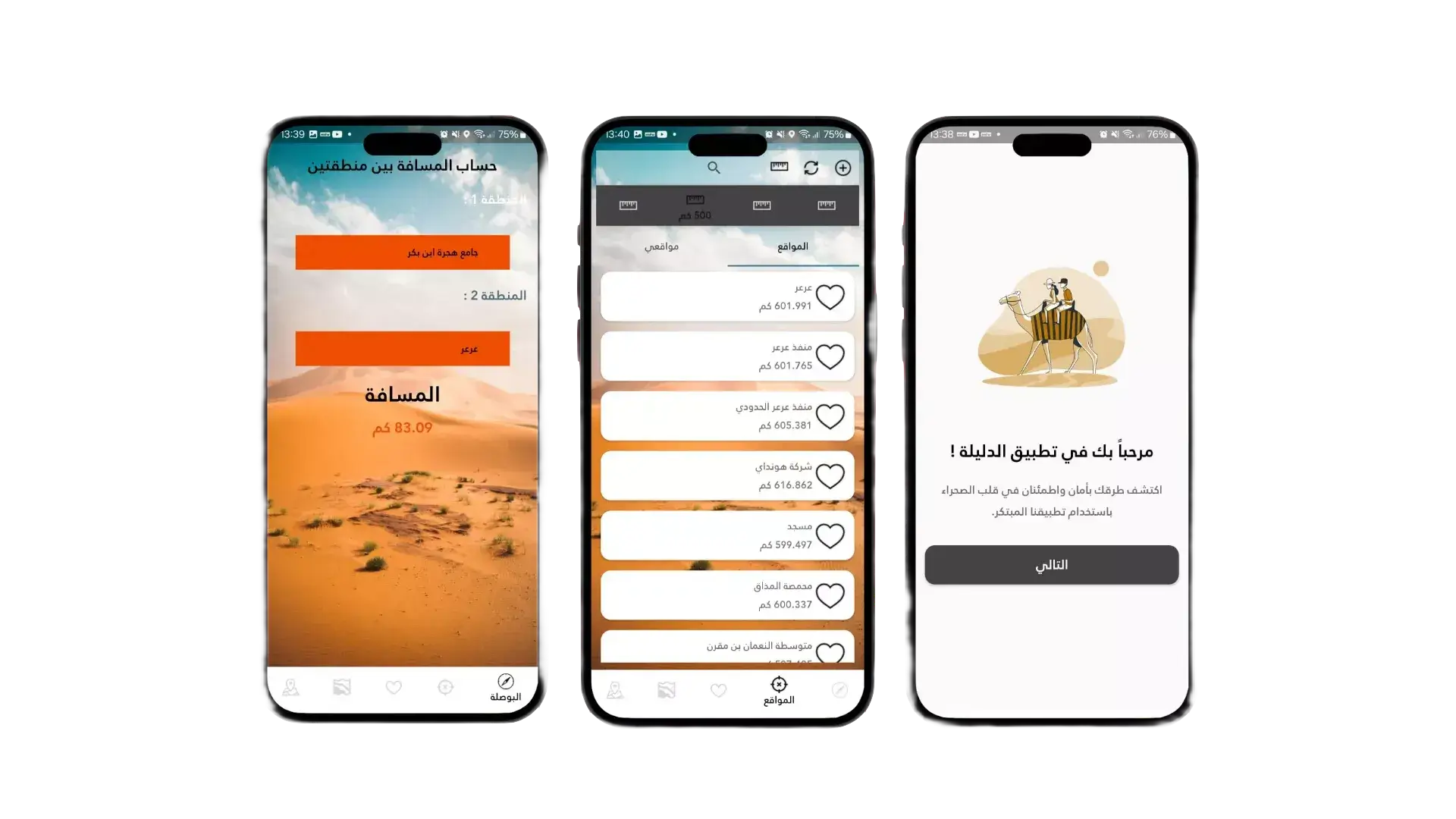 دليل خريطة الصحراء